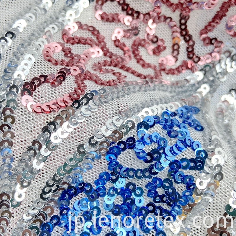 Sequin Mesh Embroidery Fabric